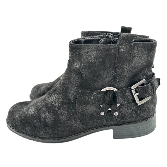 Aerosoles Sweet Ride Harness ankle booties size 8.5 black faux suede boots - Picture 4 of 11